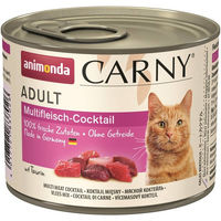 Produktbild von Animonda Carny Adult Katzen Nassfutter Multifleischcocktail mit Rind Huhn und Wild getreidefrei 6 x 200 g - 6 x 200 g