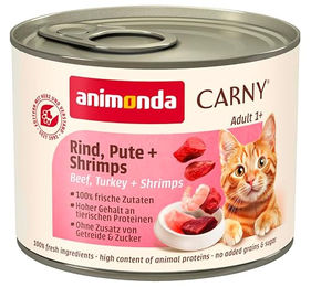 Animonda Carny Adult Katzen Nassfutter Stückchen in Sauce Rind Pute Garnele Getreidefrei 6 x 200 g - 6 x 200 g – Bild 1 von 13