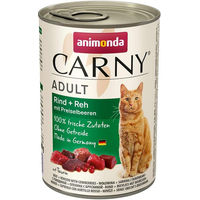Produktbild von Animonda Carny Adult Katzenfutter Rind Reh und Preiselbeeren ohne Zucker 6x400g