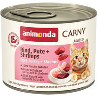Produktbild von Animonda Carny Adult Nassfutter für Hunde mit Rind, Pute und Garnele 24x200g