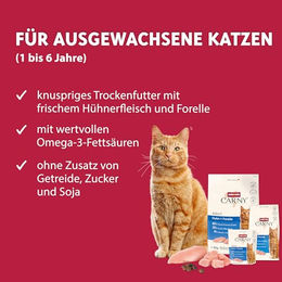 Animonda Carny Adult Trockenfutter Huhn und Forelle für Katzen getreidefrei 10 kg - 10 kg – Bild 1 von 6