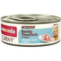 Produktbild von animonda Carny Bonito Thunfisch in Sauce Katzenfutter 24x60g