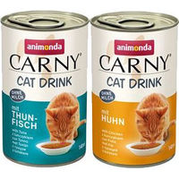 Produktbild von Animonda Carny Cat Drink Katzen-Flüssigfutter Huhn und Thunfisch mit Stückchen in Sauce 24 x 140 ml