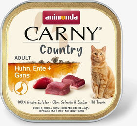 Animonda Carny Country Katzen Nassfutter Adult Huhn Ente Gans Getreidefrei 32 x 100 g - 32 x 100 g – Bild 1 von 6