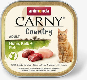 Animonda Carny Country Katzen Nassfutter Adult Huhn Kalb Wild 32 x 100 g getreidefrei ohne Zucker - 32 x 100 g – Bild 1 von 6