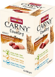 animonda Carny Country Katzen Nassfutter Adult Sortenmix Getreidefrei 6 x 100 g - 6 x 100 g – Bild 1 von 3