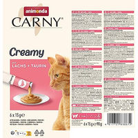 Produktbild von Animonda Carny Creamy Katzensnack Adult mit Lachs und Taurin 6 x 15g - 6 x 15 g
