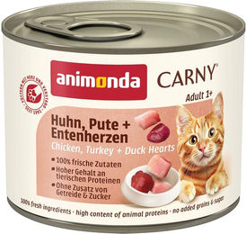 Produktbild von animonda Carny Hundefutter Adult Huhn Pute und Entenherz 24x200g