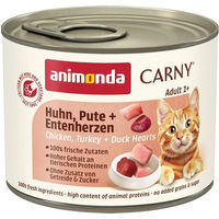 Produktbild von animonda Carny Hundefutter Adult Huhn Pute und Entenherz 24x200g