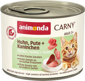Produktbild von animonda Carny Hundefutter Adult Huhn Pute und Kaninchen 24x200g