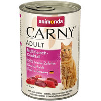 Produktbild von Animonda Carny Hundefutter Adult Multi-Fleischcocktail mit Huhn Rind und Wild ohne Zucker 24x400g