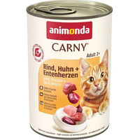 Produktbild von Animonda Carny Hundefutter Adult Rind Huhn und Entenherz ohne Konservierungsstoffe 6x400g