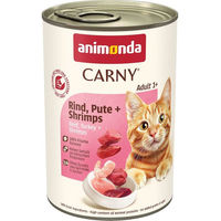 Produktbild von Animonda Carny Hundefutter Adult Rind Pute und Garnele 24x400g
