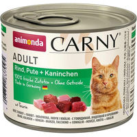 Produktbild von Animonda Carny Hundefutter Adult Rind Pute und Kaninchen 6x200g