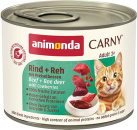 Produktbild von animonda Carny Hundefutter Adult Rind Reh mit Preiselbeeren 24x200g