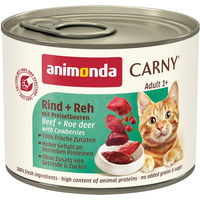 Produktbild von Animonda Carny Hundefutter Adult Rind Reh und Preiselbeeren 6x200g ohne Farb- und Aromastoffe
