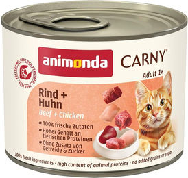 Produktbild von Animonda Carny Hundefutter Adult Rind und Huhn ohne Zucker 24x200g