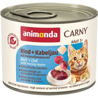 Produktbild von Animonda Carny Hundefutter Adult Rind und Kabeljau 6x200g