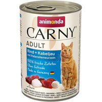 Produktbild von Animonda Carny Hundefutter Adult Rind und Kabeljau Stückchen in Sauce 24x400g