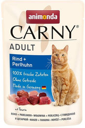 Produktbild von Animonda Carny Hundefutter Adult Rind und Perlhuhn 12x85g