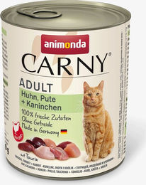 Animonda Carny Katzen Nassfutter Adult Huhn Pute und Kaninchen 6 x 800 g getreidefrei und ohne Zucker - 6 x 800 g – Bild 1 von 7