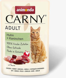 Animonda Carny Katzen Nassfutter Adult Huhn und Kaninchen Stückchen in Sauce 12 x 85 g getreidefrei ohne Zucker - 12 x 85 g – Bild 1 von 3