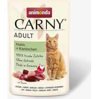 Produktbild von Animonda Carny Katzen Nassfutter Adult Huhn und Kaninchen Stückchen in Sauce 12 x 85 g getreidefrei ohne Zucker - 12 x 85 g