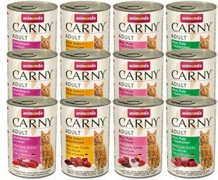 Animonda Carny Katzen Nassfutter Adult Mixpaket 12 x 400g Getreidefrei ohne Zucker - 12 x 400 g – Bild 1 von 13