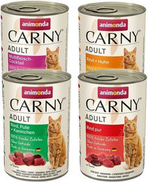 Animonda Carny Katzen Nassfutter Adult Mixpaket mit Rind Huhn Wild Pute Kaninchen getreidefrei 4 x 400g – Bild 1 von 1