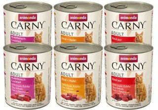 Animonda Carny Katzen Nassfutter Adult Mixpaket mit Rind und Huhn 6 x 800 g getreidefrei und ohne Zucker - 6 x 800 g – Bild 1 von 7