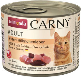 Animonda Carny Katzen Nassfutter Adult Pute und Huhn Getreidefrei ohne Zucker 6 x 200 g - 6 x 200 g – Bild 1 von 8