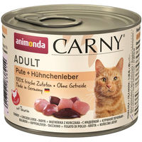 Produktbild von Animonda Carny Katzen Nassfutter Adult Pute und Huhn Getreidefrei ohne Zucker 6 x 200 g - 6 x 200 g