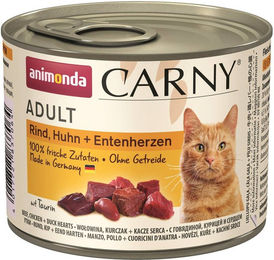 Animonda Carny Katzen Nassfutter Adult Rind Huhn Ente Stückchen in Sauce Getreidefrei 6 x 200 g - 6 x 200 g – Bild 1 von 8