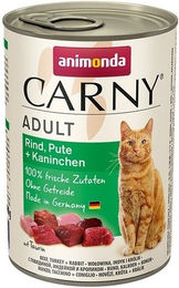 Animonda Carny Katzen Nassfutter Adult Rind Pute Kaninchen Getreidefrei Ohne Zucker 6 x 400 g - 6 x 400 g – Bild 1 von 10