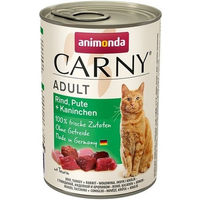 Produktbild von Animonda Carny Katzen Nassfutter Adult Rind Pute Kaninchen Getreidefrei Ohne Zucker 6 x 400 g - 6 x 400 g
