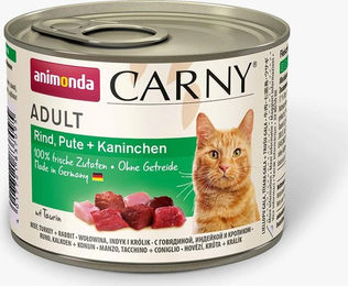 Animonda Carny Katzen Nassfutter Adult Rind Pute und Kaninchen getreidefrei 6 x 200 g - 6 x 200 g – Bild 1 von 11