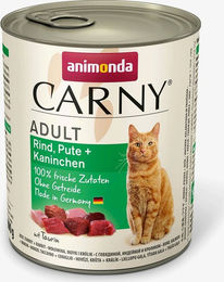 Animonda Carny Katzen Nassfutter Adult Rind Pute und Kaninchen Getreidefrei 6 x 800 g - 6 x 800 g – Bild 1 von 10