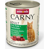 Produktbild von Animonda Carny Katzen Nassfutter Adult Rind Pute und Kaninchen Getreidefrei 6 x 800 g - 6 x 800 g