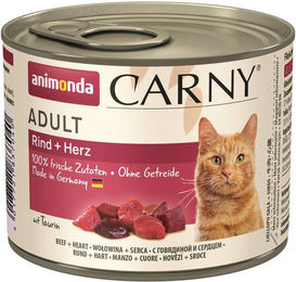 Animonda Carny Katzen Nassfutter Adult Rind und Herz Getreidefrei 6 x 200 g - 6 x 200 g – Bild 1 von 9