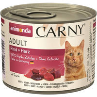 Produktbild von Animonda Carny Katzen Nassfutter Adult Rind und Herz Getreidefrei 6 x 200 g - 6 x 200 g