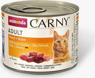 Animonda Carny Katzen Nassfutter Adult Rind und Huhn mit Stückchen in Sauce, getreidefrei, 6 x 200 g - 6 x 200 g – Bild 1 von 7