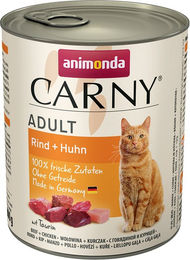 Animonda Carny Katzen Nassfutter Adult Rind und Huhn Stückchen in Sauce, 6 x 800 g, getreidefrei und ohne Zucker - 6 x 800 g – Bild 1 von 8