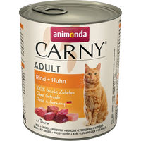 Produktbild von Animonda Carny Katzen Nassfutter Adult Rind und Huhn Stückchen in Sauce, 6 x 800 g, getreidefrei und ohne Zucker - 6 x 800 g
