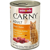 Produktbild von Animonda Carny Katzen Nassfutter Adult Rind und Huhn Stückchen in Sauce getreidefrei ohne Zucker 6 x 400 g - 6 x 400 g