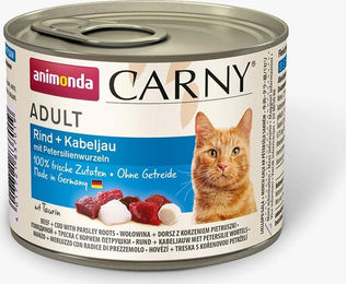 Animonda Carny Katzen Nassfutter Adult Rind und Kabeljau Stückchen in Sauce, getreidefrei, 6 x 200 g - 6 x 200 g – Bild 1 von 6