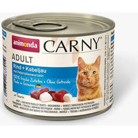 Produktbild von Animonda Carny Katzen Nassfutter Adult Rind und Kabeljau Stückchen in Sauce, getreidefrei, 6 x 200 g - 6 x 200 g