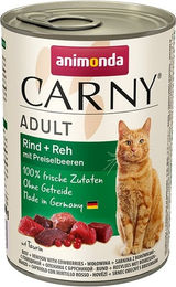 Animonda Carny Katzen Nassfutter Adult Rind und Wild mit Preiselbeeren 6 x 400 g getreidefrei mit hohem Fleischanteil - 6 x 400 g – Bild 1 von 9