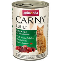 Produktbild von Animonda Carny Katzen Nassfutter Adult Rind und Wild mit Preiselbeeren 6 x 400 g getreidefrei mit hohem Fleischanteil - 6 x 400 g