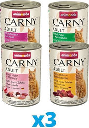 Produktbild von Animonda Carny Katzen Nassfutter Adult Stückchen in Sauce Getreidefrei Mixpaket 12 x 400 g