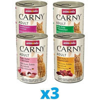 Produktbild von Animonda Carny Katzen Nassfutter Adult Stückchen in Sauce Getreidefrei Mixpaket 12 x 400 g